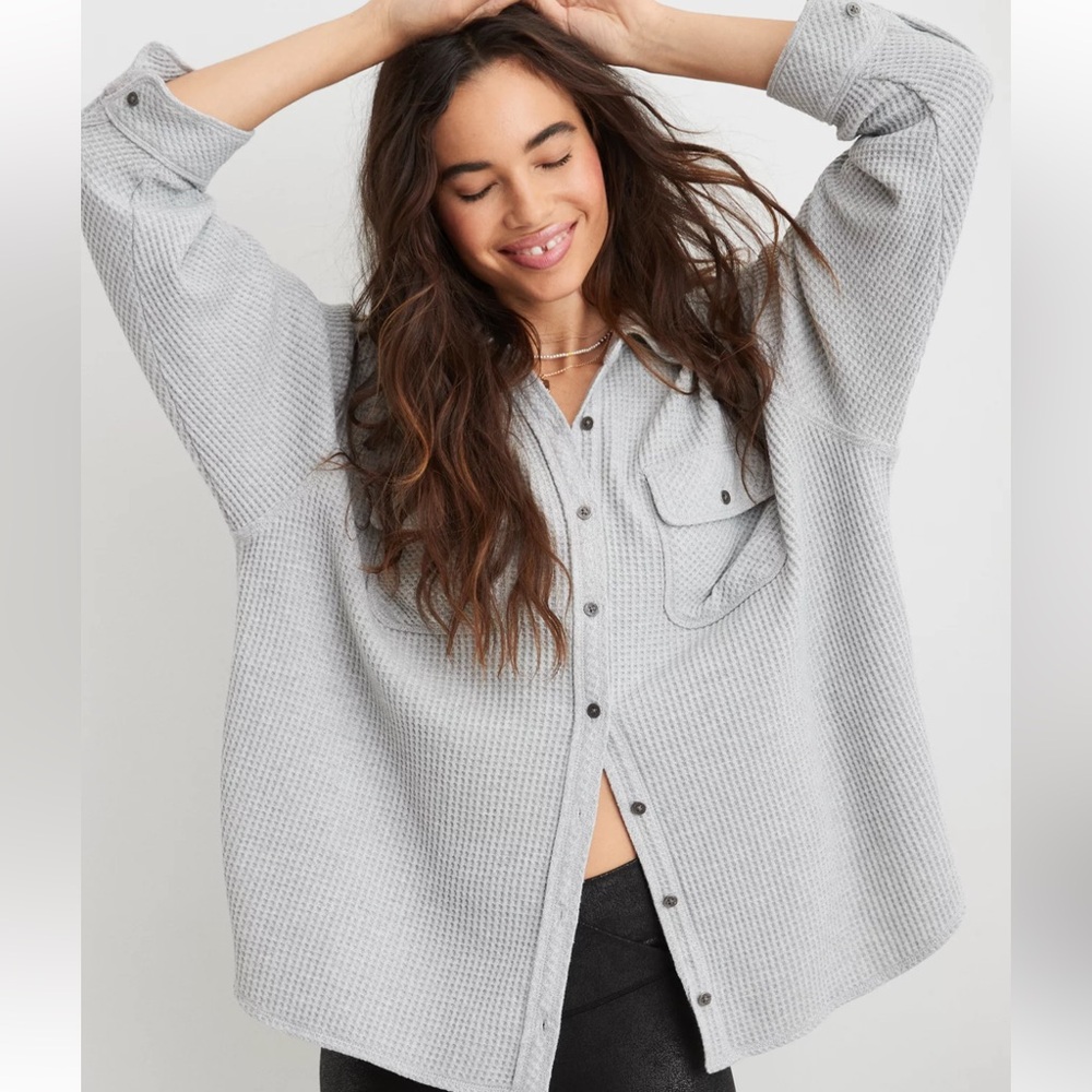 Aerie LumberJane Waffle Shirt